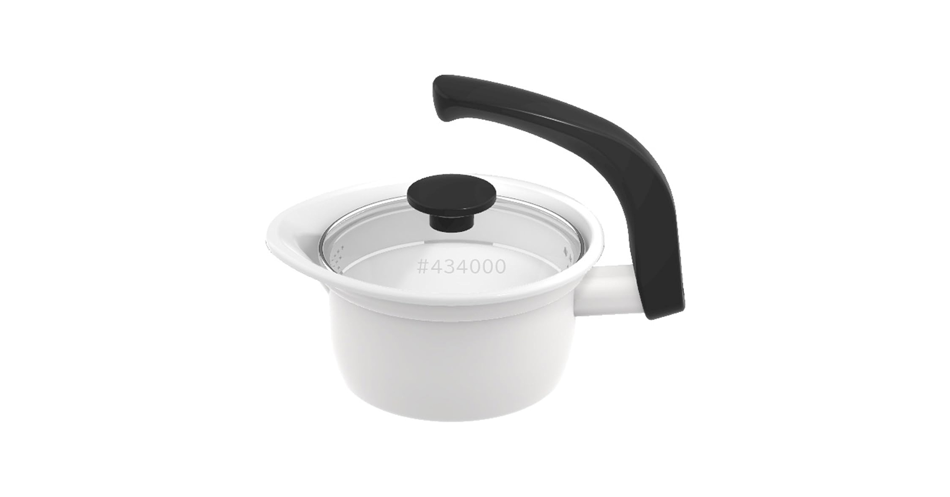 Amazon｜富士ホーロー 片手鍋 1.4L ホワイト IH対応 ガラス蓋 湯